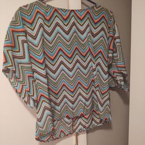 NWOT Boxy Print Blouse